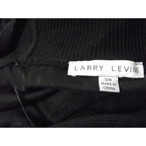 Larry Levine S/M Black Chiffon Back Open Cascading Front Cardigan Sweater small - Picture 8 of 10